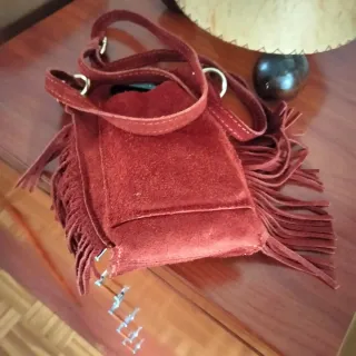 Bolso Móvil Serraje Flecos