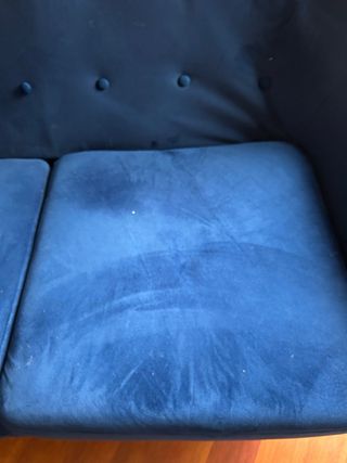 Sofá BELIANI azul terciopelo