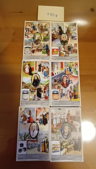 Figurine Liebig n. 222, 223, 224 con fascetta