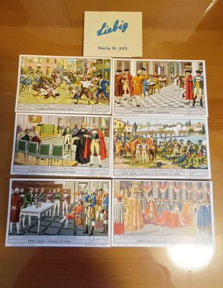 Figurine Liebig n. 222, 223, 224 con fascetta