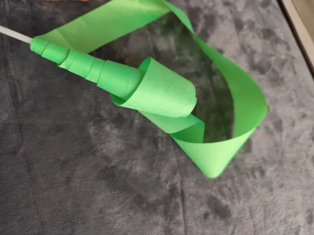 Bacchetta ginnastica ritmica nastro verde