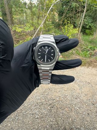 Patek Phill Nautilus Plata/Negro