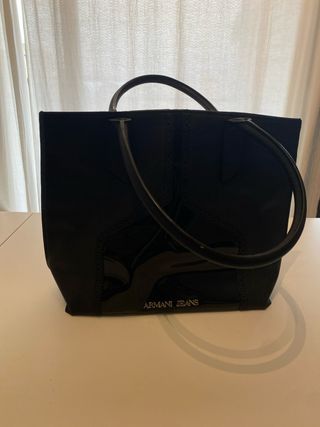 Bolso Armani Jeans Negro Charol
