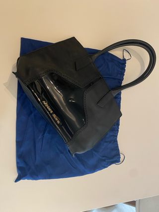 Bolso Armani Jeans Negro Charol