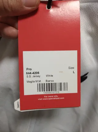 Maillot Specialized Talla L Blanco