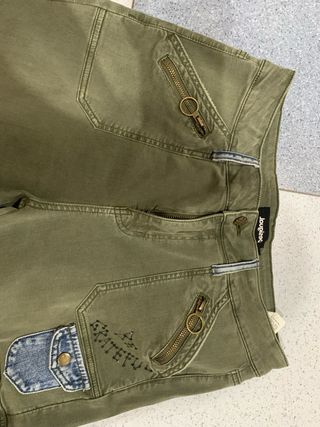 Pantalón cargo Desigual verde militar T.40