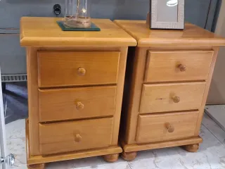 Pareja Mesitas Noche Madera Pino