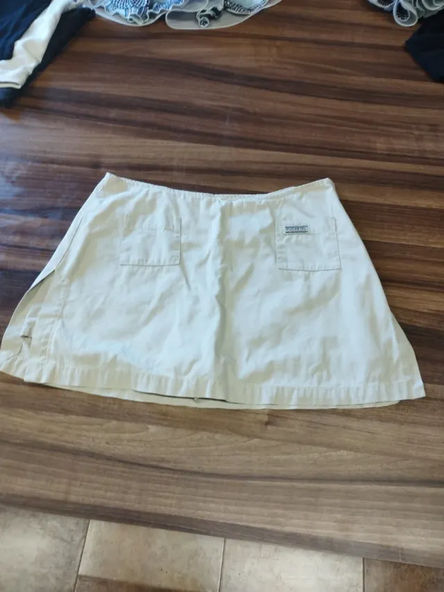 Falda pantalón beige