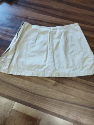 Falda pantalón beige