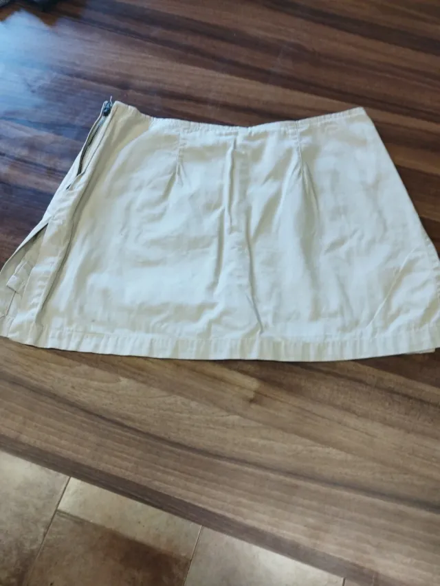 Falda pantalón beige