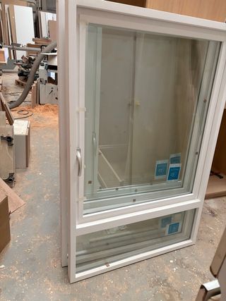 3 Ventanas Pino Madera Blanca Lacada