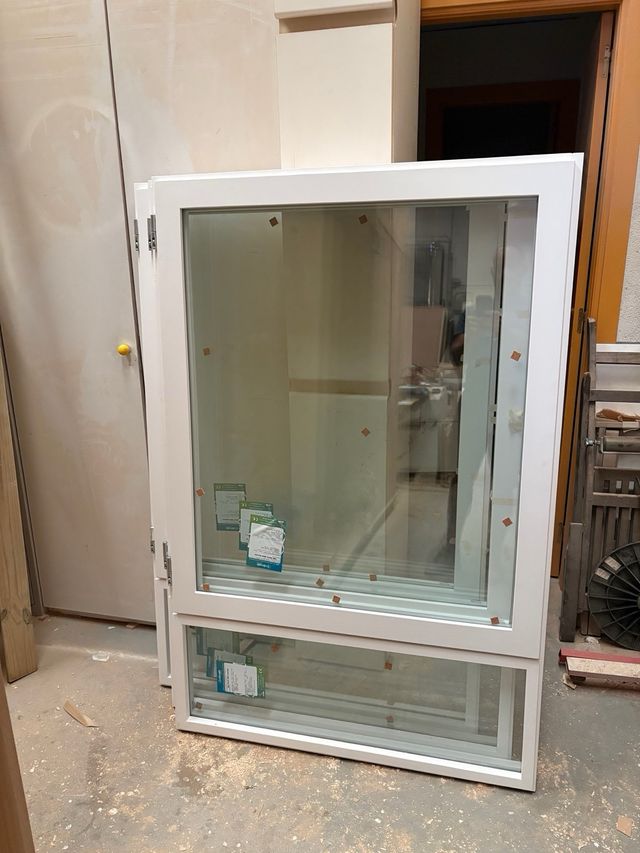 3 Ventanas Pino Madera Blanca Lacada