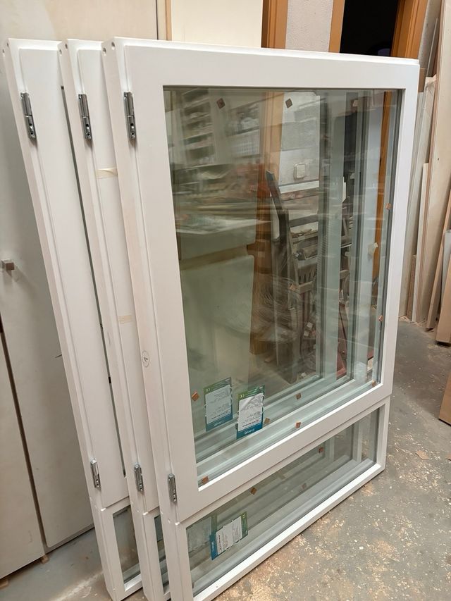 3 Ventanas Pino Madera Blanca Lacada