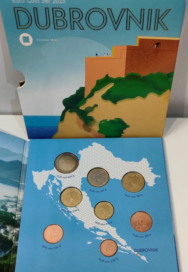 CARTERA SET DE 8 VALORES CROACIA 2023 DUBROVNIK BU