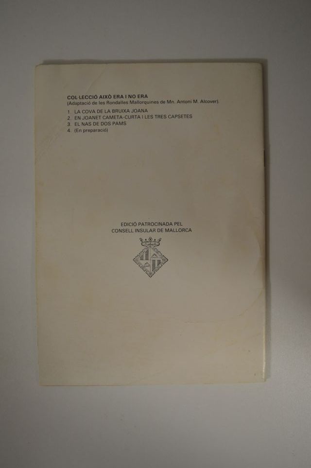 CUENTO CATALÀ EL NAS DE DOS PAMS MALLORCA ED MOLL