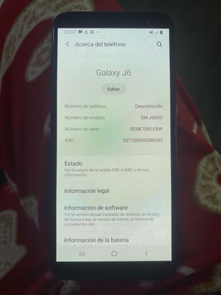 Samsung Galaxy J6 Nero