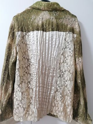 Camisa Cavita mujer encaje dorado