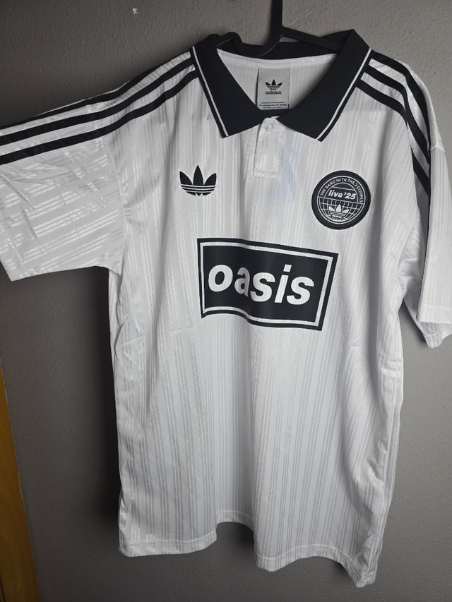 Camiseta Adidas Oasis blanca y negra S