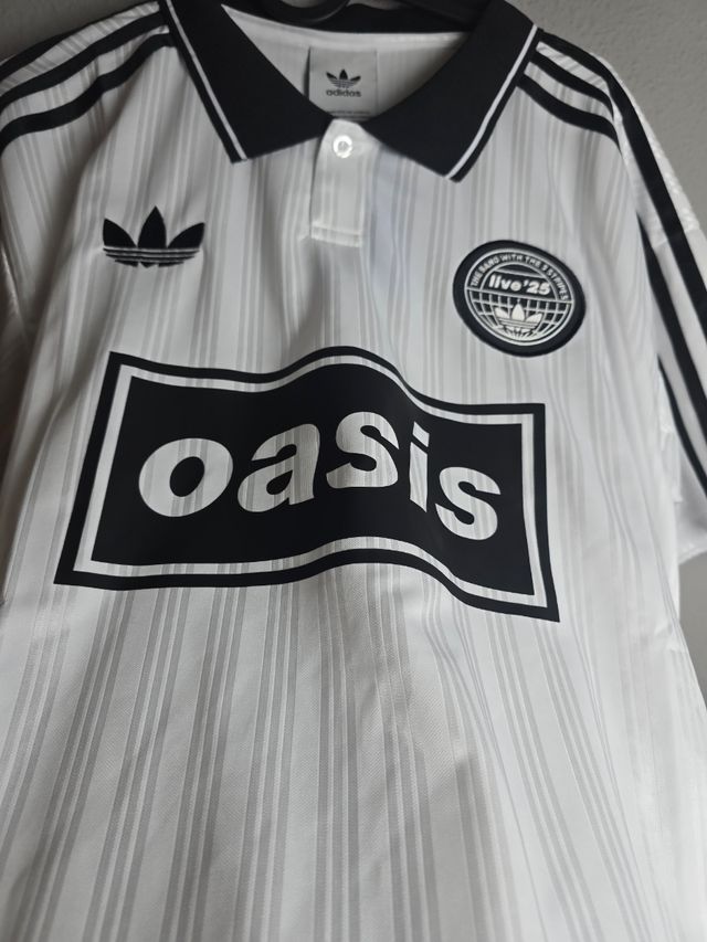 Camiseta Adidas Oasis blanca y negra S