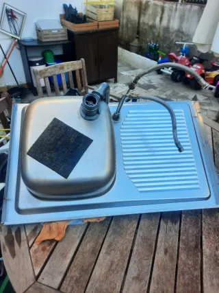 Lavello acciaio inox con rubinetto 51x81