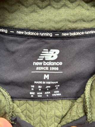 Sudadera New Balance Running Verde Hombre