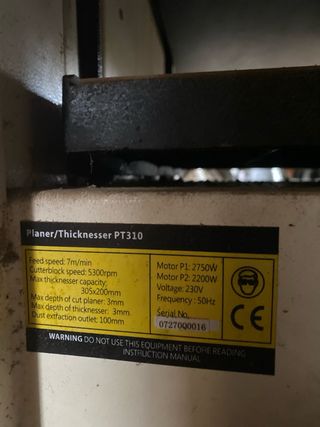 Cepilladora Regruesadora