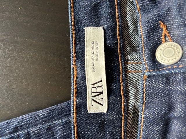 Vaqueros Zara Baggy Raw Denim Talla 40
