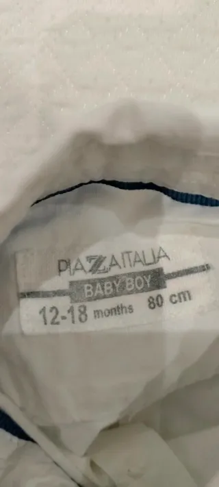 Camicia neonato bianca manica corta