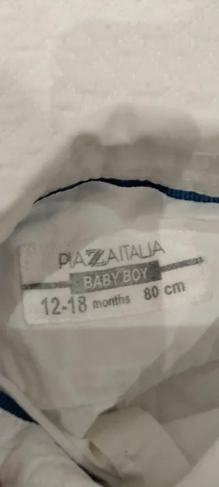 Camicia neonato bianca manica corta