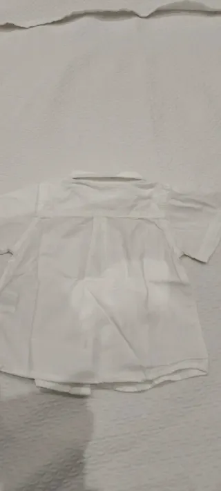 Camicia neonato bianca manica corta