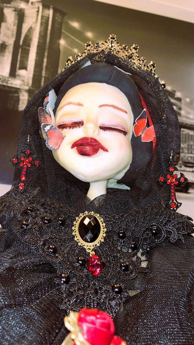 Choker gótico Dark Heart Elegance corazón rojo Ed.