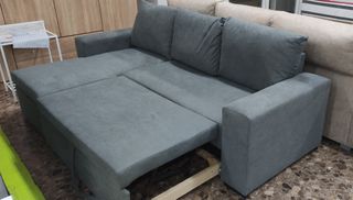 Sofá Cama con Chaiselongue Reversible y Arcón