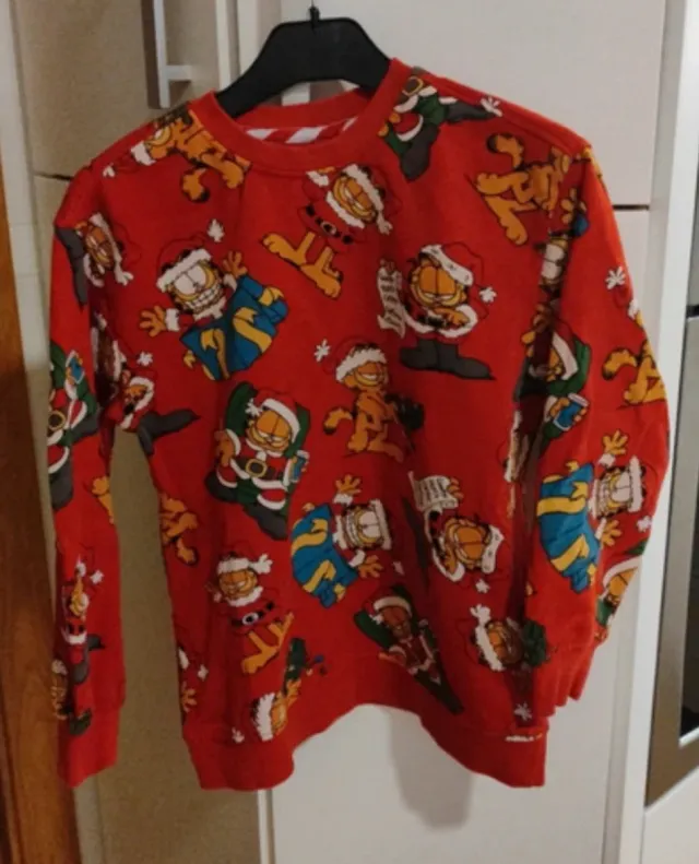 Jersey Navidad Garfield Rojo 7/8 años Lefties