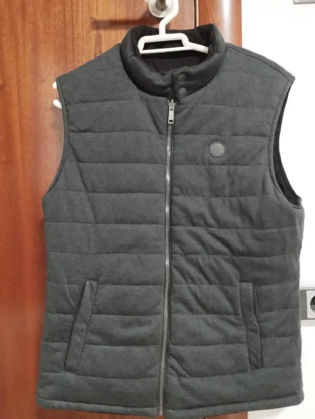 Chaleco reversible gris/negro