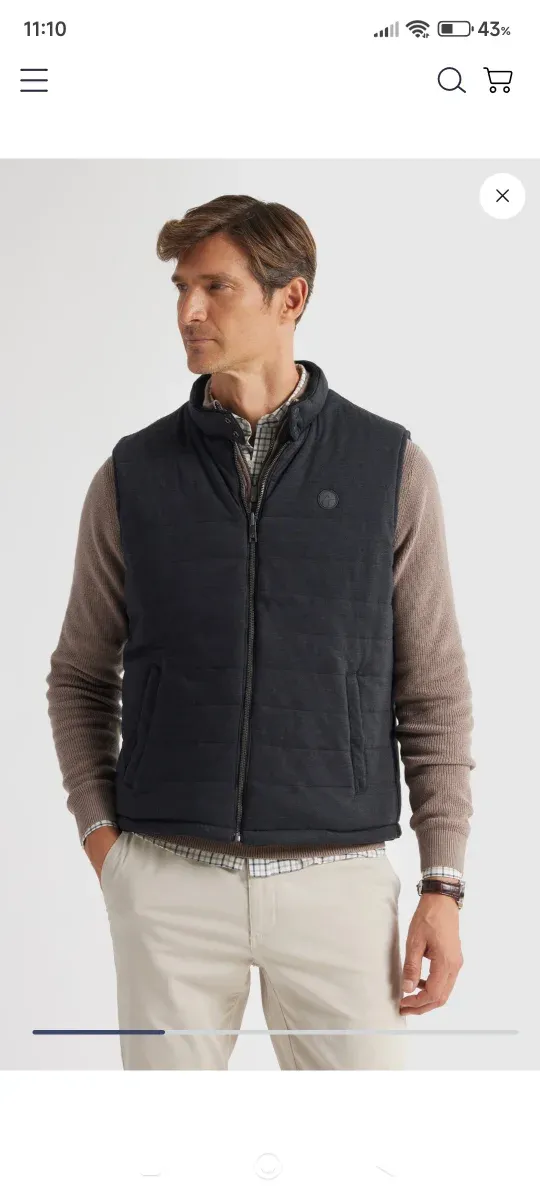 Chaleco reversible gris/negro