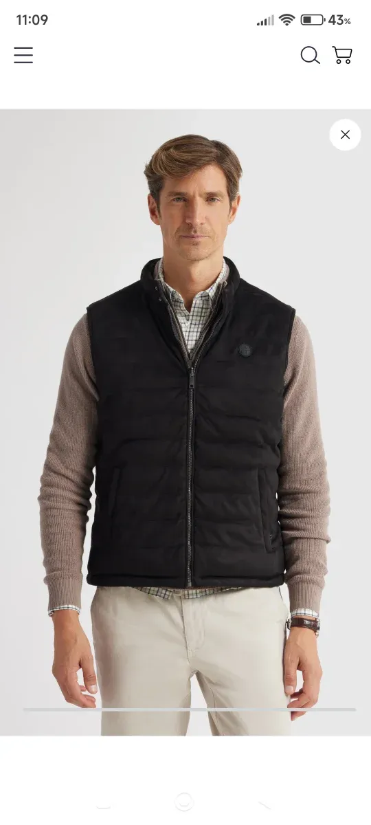 Chaleco reversible gris/negro