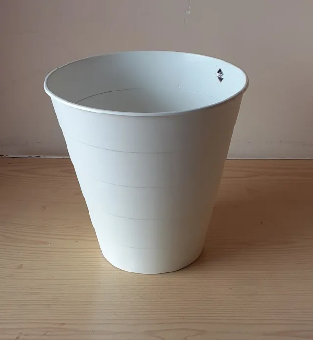 Pak 2 papeleras Plástico Azul y Blanca