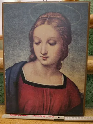 Madonna su tavola di legno