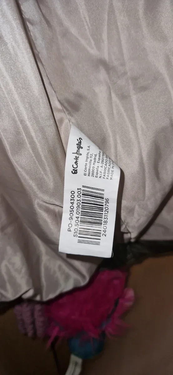 Abrigo acolchado mujer.Overside.