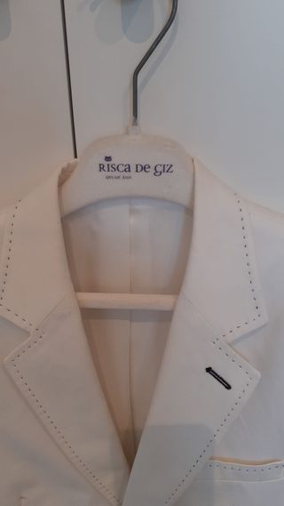 Americana niño Risca de Giz blanca