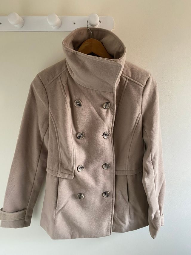 Abrigo paño cuello chimenea