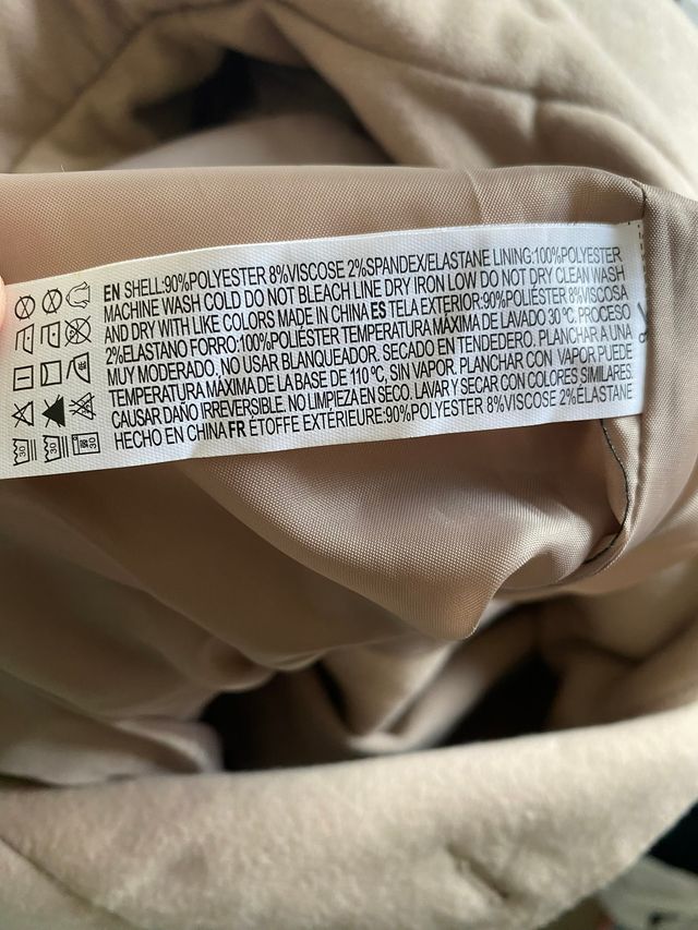 Abrigo paño cuello chimenea