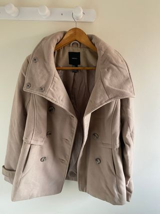 Abrigo paño cuello chimenea