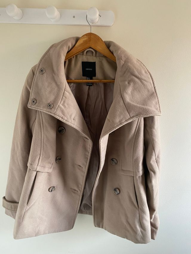 Abrigo paño cuello chimenea