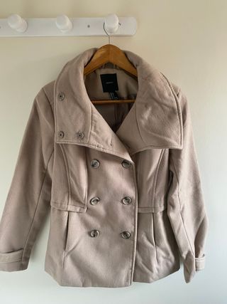 Abrigo paño cuello chimenea