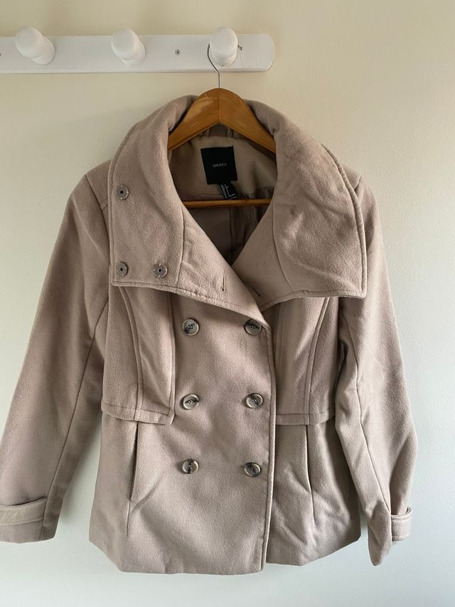 Abrigo paño cuello chimenea