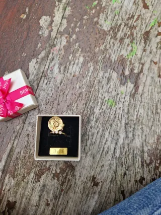 Anillo de oro 9 kt con colgante