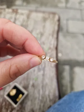 Anillo de oro 9 kt con colgante