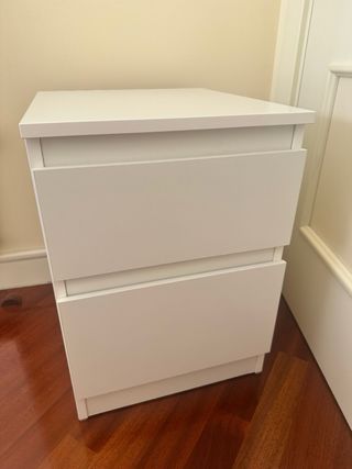Mesita Noche IKEA MALM Blanca