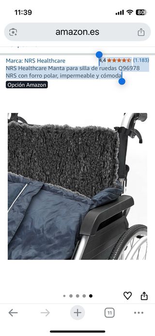 Manta polar impermeable silla de ruedas